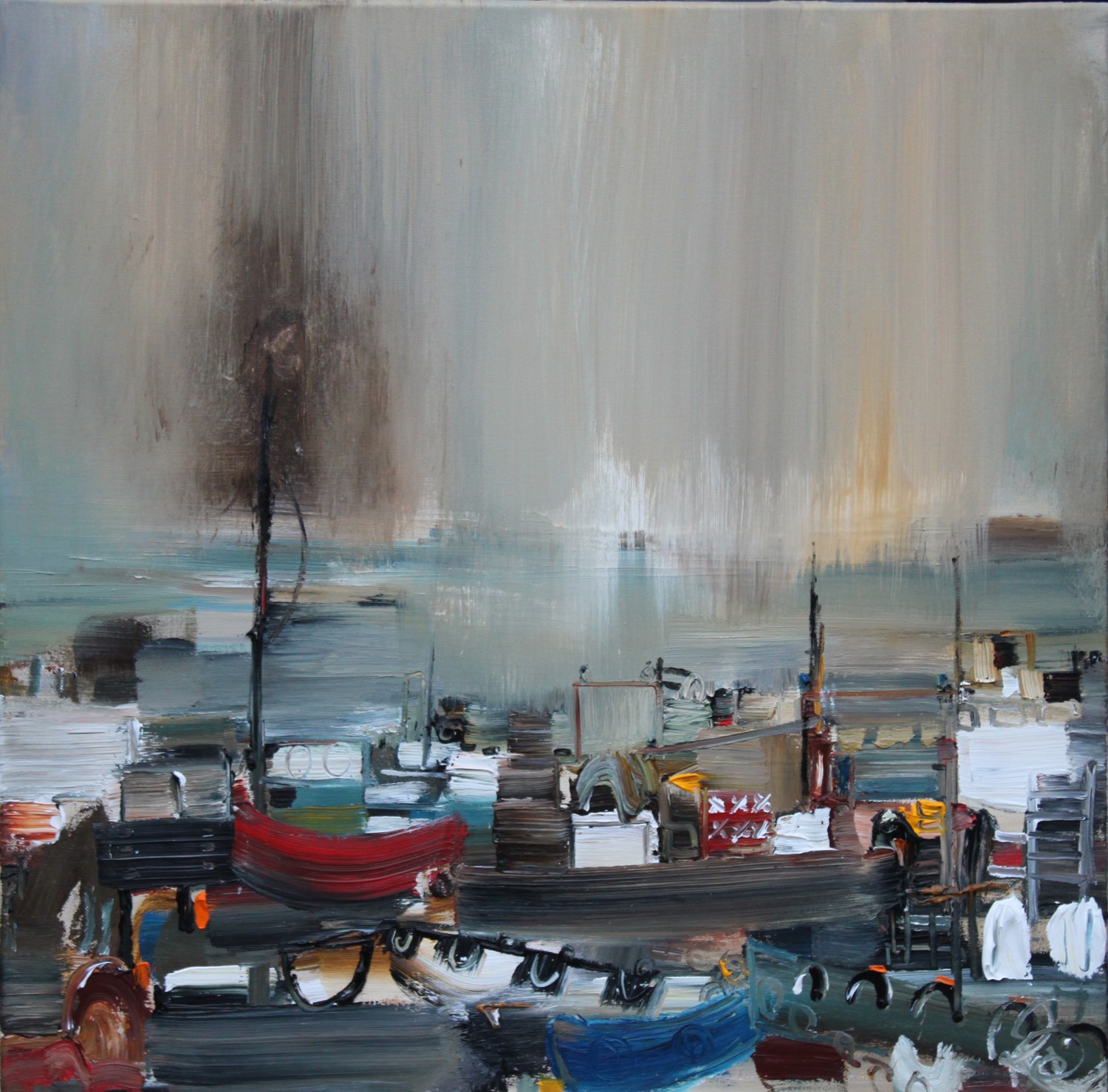 'Bustling with Boats' by artist Rosanne Barr